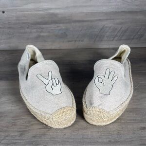 Soludos X Madewell Hand Jive Platform Espadrille Womens 7.5 Hippie Boho Festival